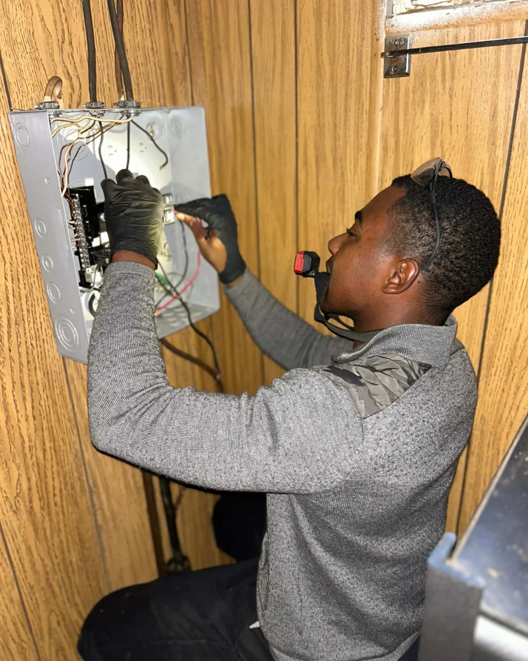 Electrical outlet being tested during residential electrical troubleshooting in Dixon, California